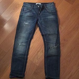 Zara baggy distressed jeans
